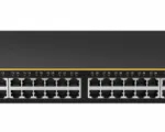 Peplink 48 Port SD Switch - 800W Power Budget - Front View - LAN, USB, Console